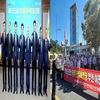 전남도청 안과 밖. 통합공항이전 간담회 VS 반대 집회